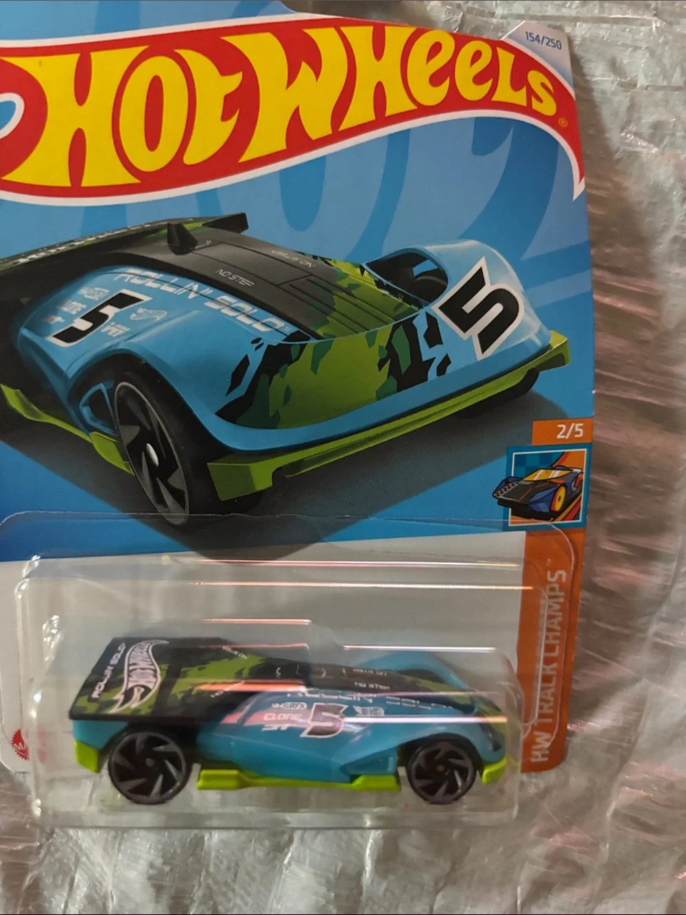 Hot Wheels Blue & Green Race Car Toy - Collectible Kids Vehicle